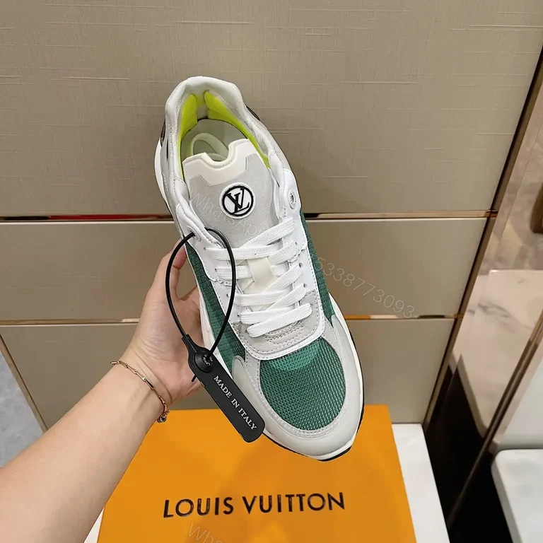 View 4 of Green Mesh LV-Inspired Sneakers: All-Day Comfort, Luxe Style