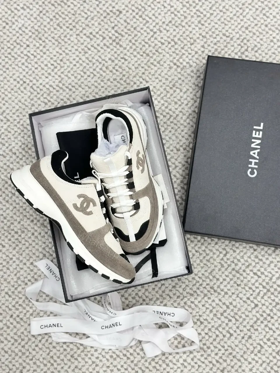 View 4 of Chic High-Top Sneakers: Mixed Texture Luxury Comfort