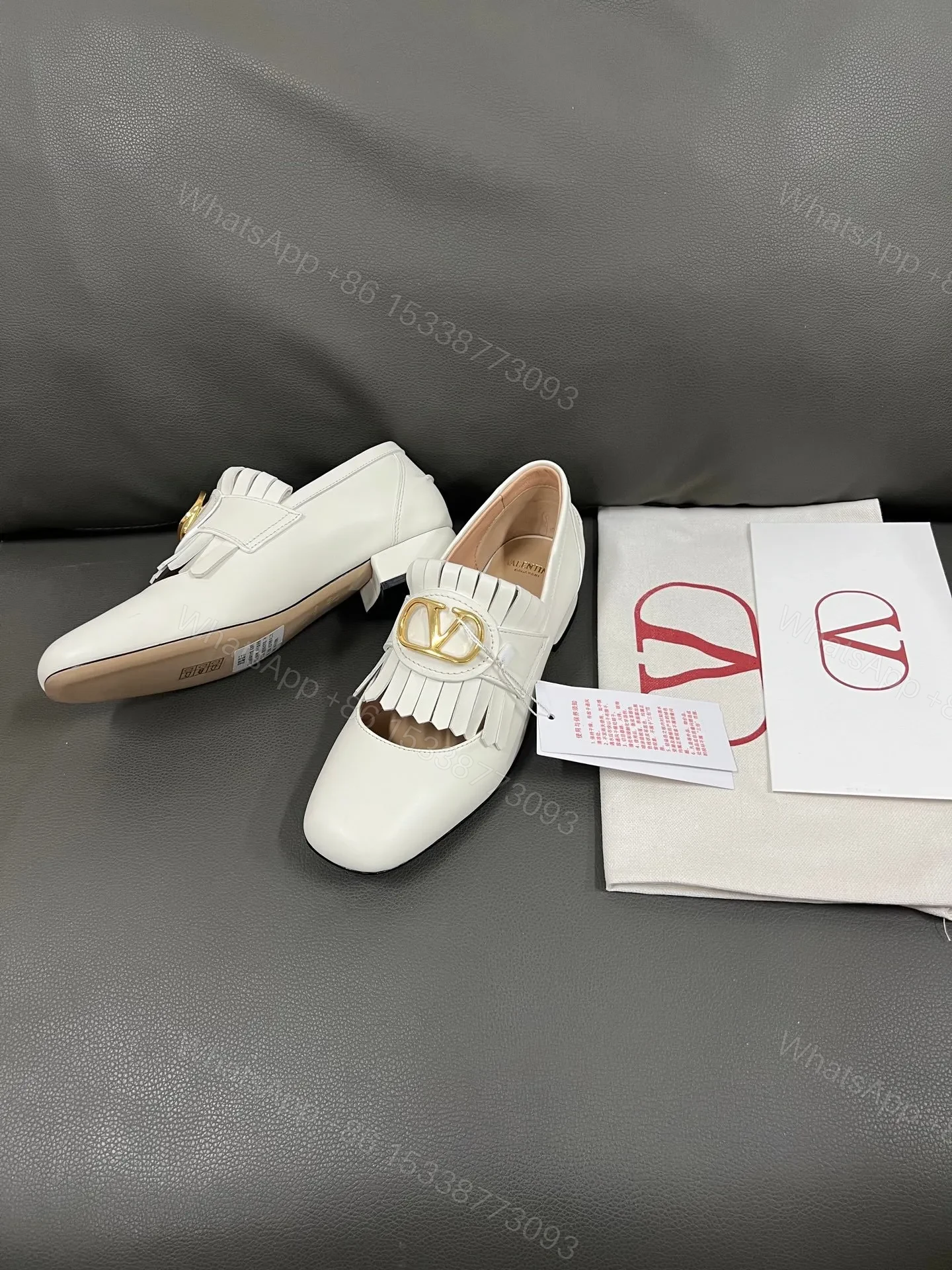 View 4 of Valentino Women White Leather Heels