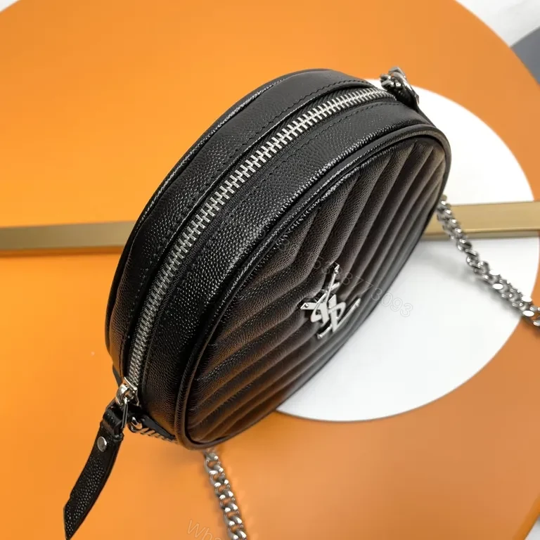 View 3 of Structured Mini Bag: Silver Chain, YSL-Inspired Luxe