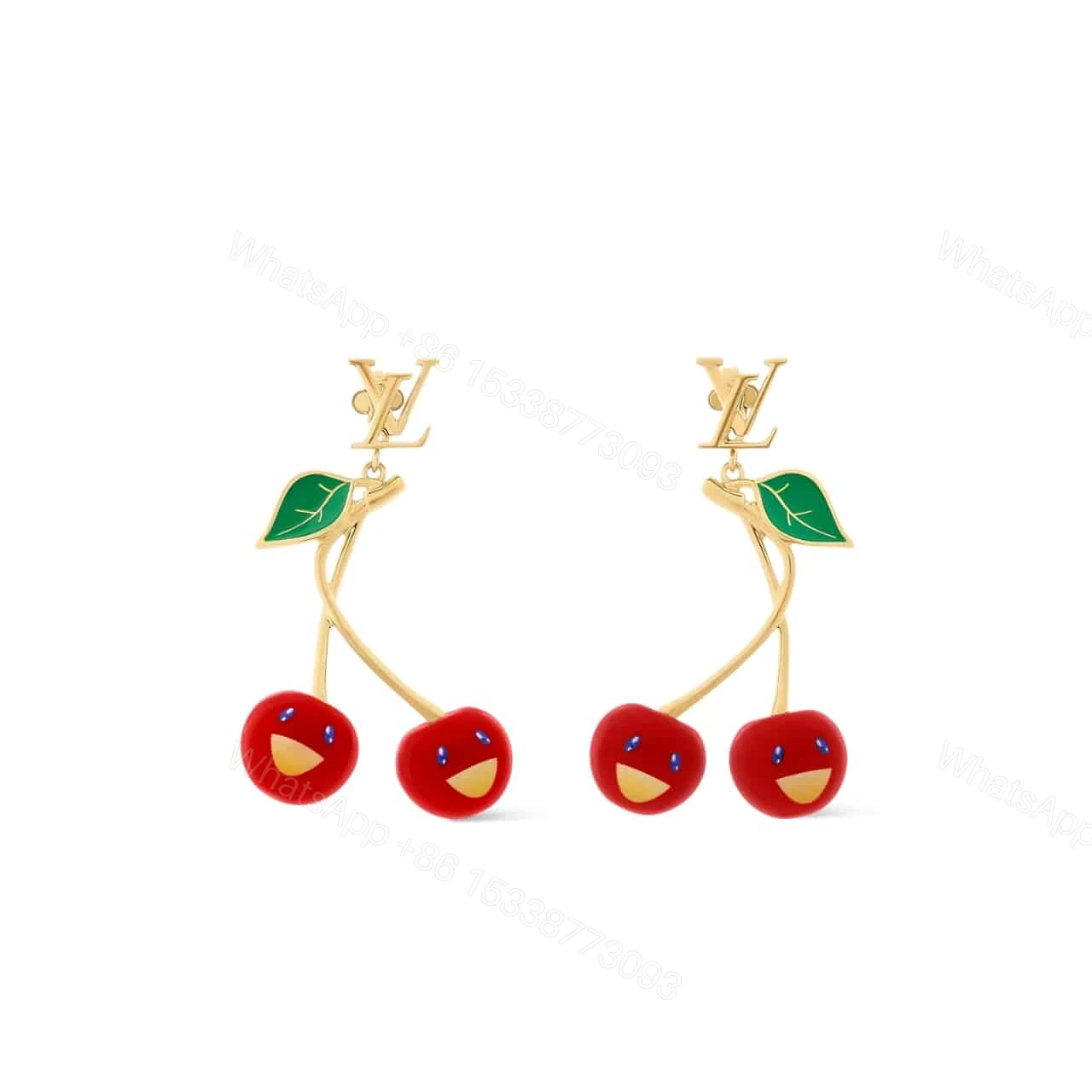 LOUIS VUITTON X MURAKAMI CERISE EARRINGS M02808 — view 1