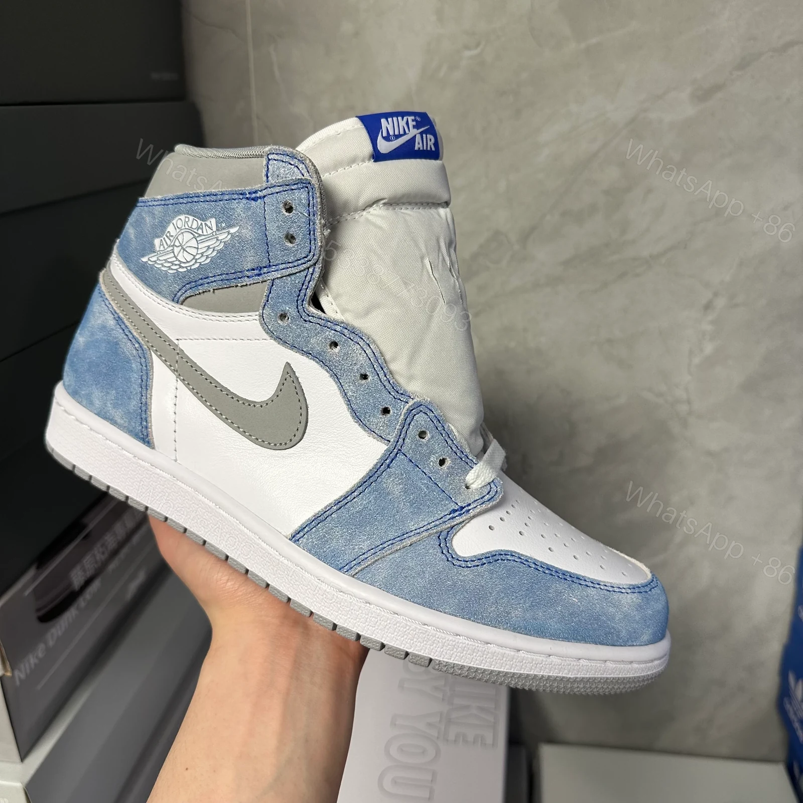 View 5 of Jordan 1 Retro High Hyper Royal Smoke Grey