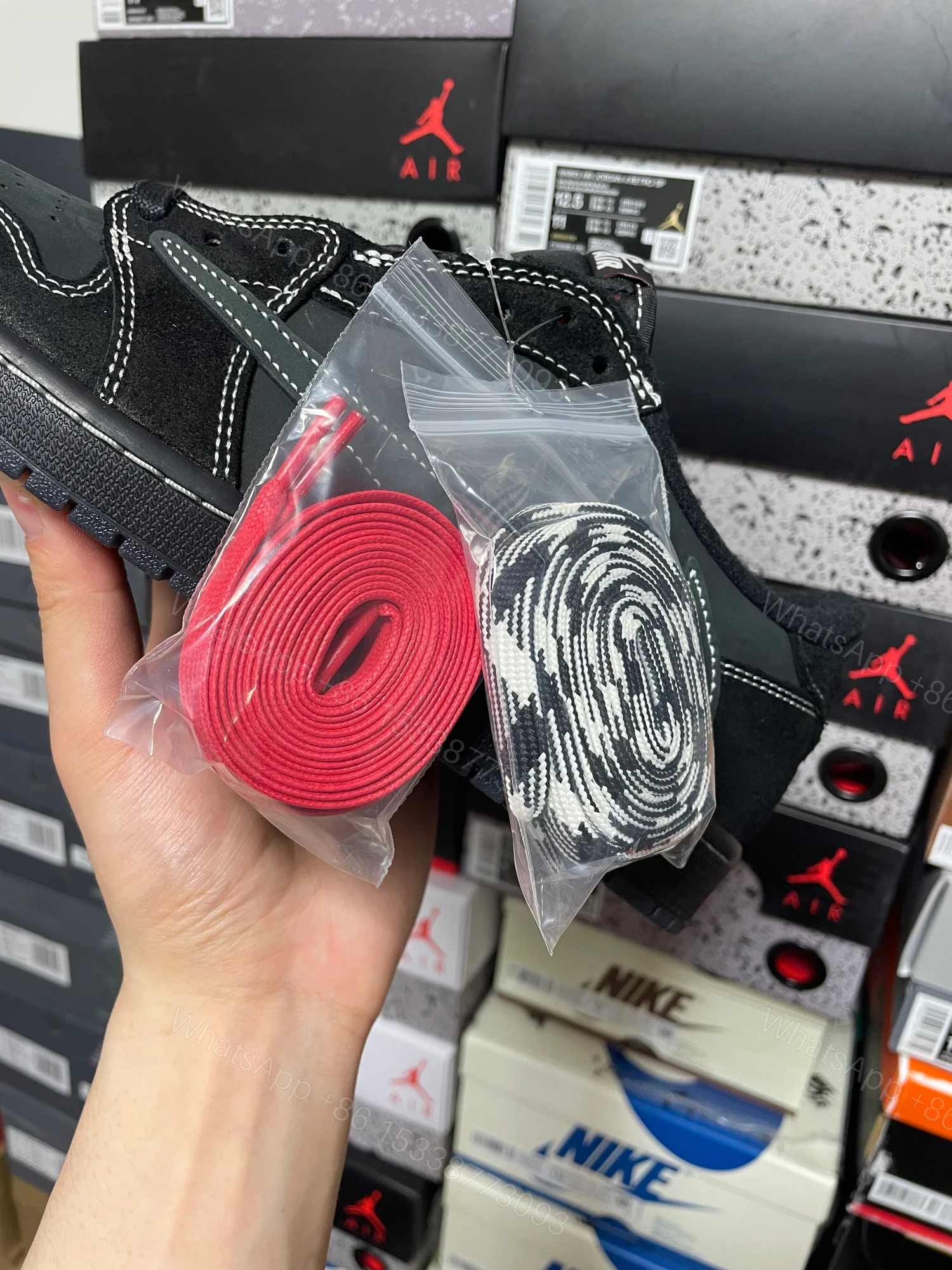 View 8 of Jordan 1 Retro Low OG SP Travis Scott Black Phantom