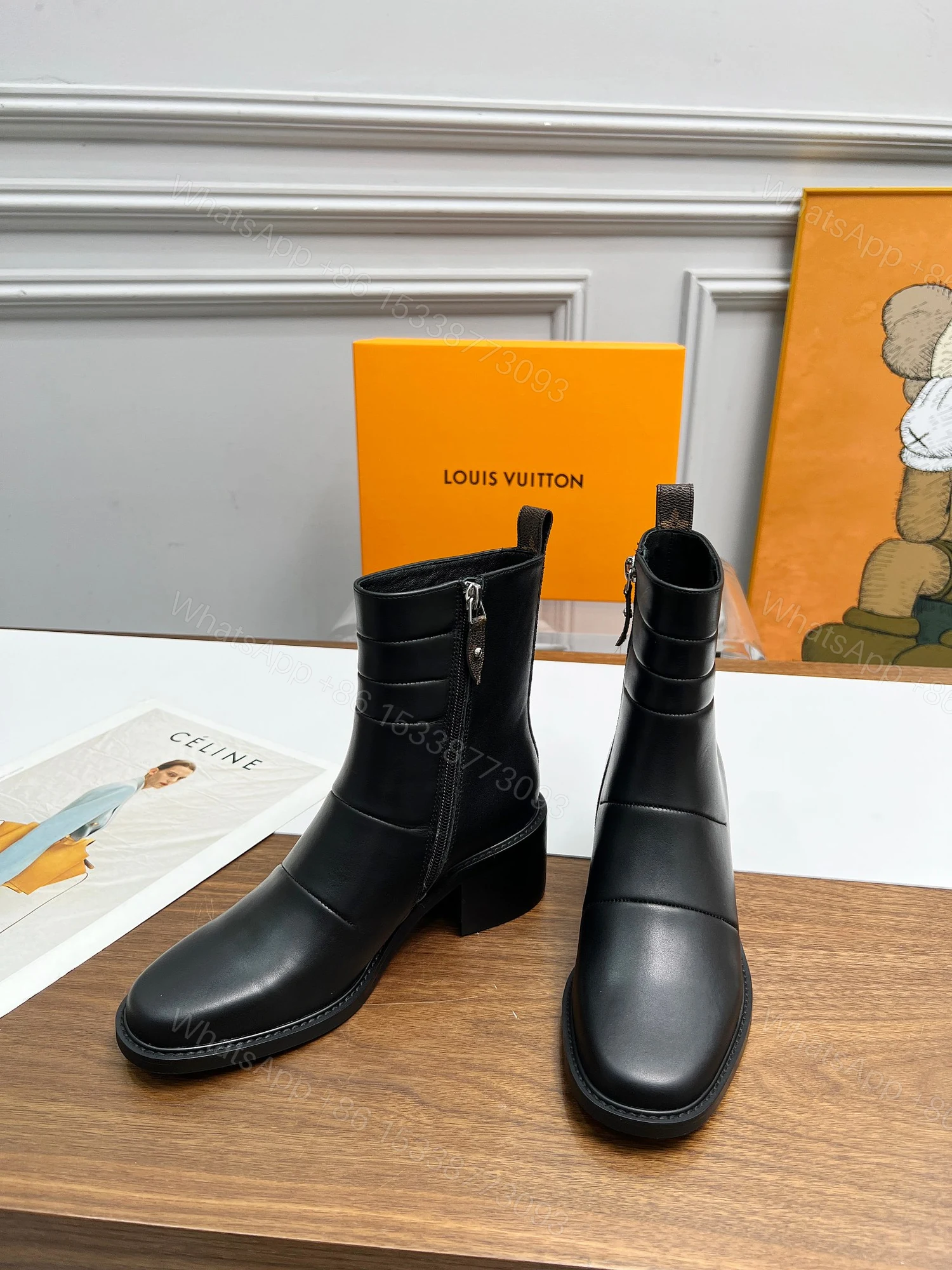 View 2 of LOUIS VUITTON JAZZ BOOTS LAMBSKIN BLACK 1ADBJ9