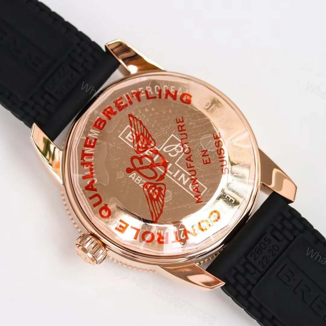 View 8 of Breitling Superocean Heritage Red Yellow Replica 42MM Premium Rubber Strap Diver Edition BT-SOH-RDYLW-RBR-42