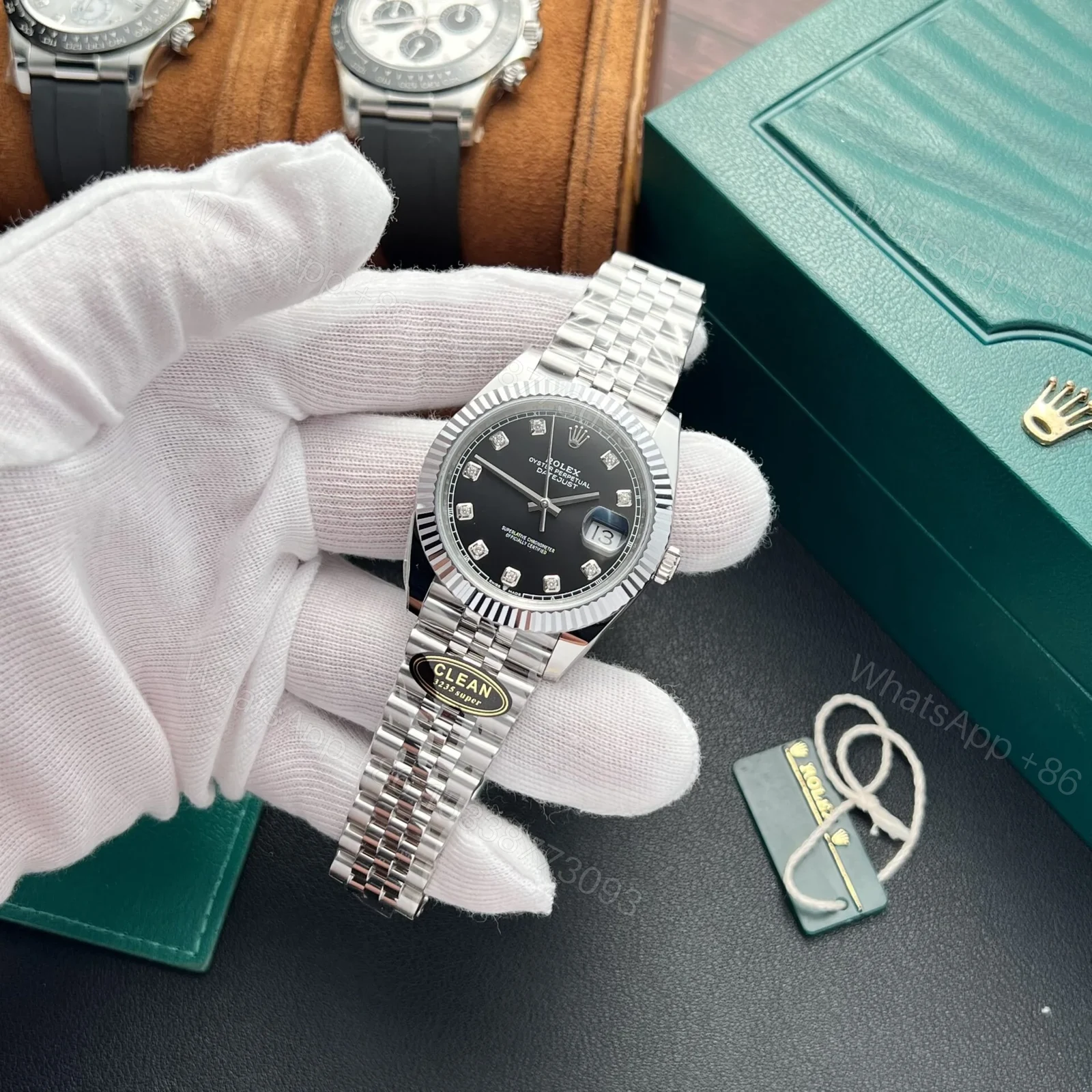 View 5 of Rolex Datejust Black Diamond Dial 126334-0012 41 mm