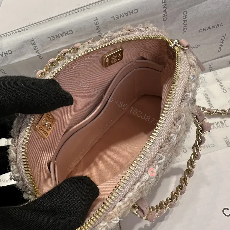 View 4 of Chanel BouclÃ© Mini Handbag with Chain Handle - Luxe Everyday