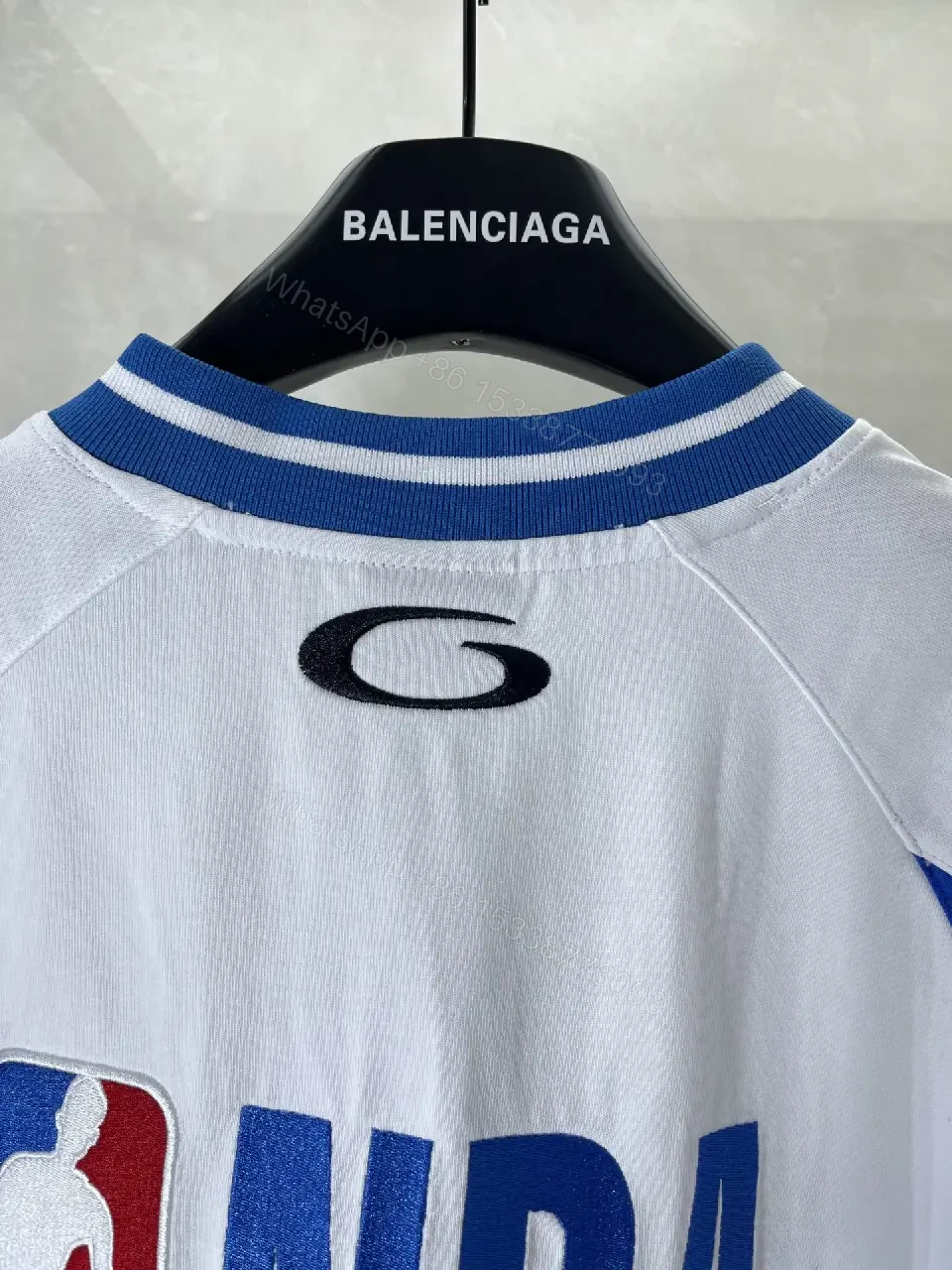 View 6 of White Cotton Oversized Jersey Bold BALENCIAGA 10 Jersey