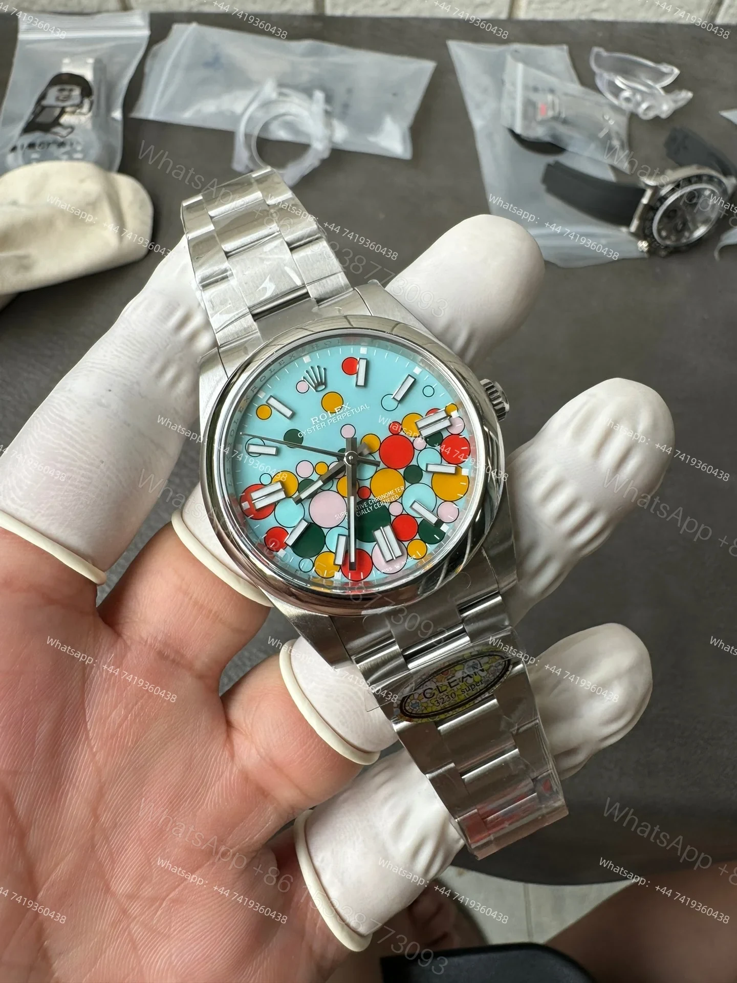 View 3 of Rolex Super Clone Oyster Perpetual M124300-0008 41mm Celebration Dial 3230 Movement