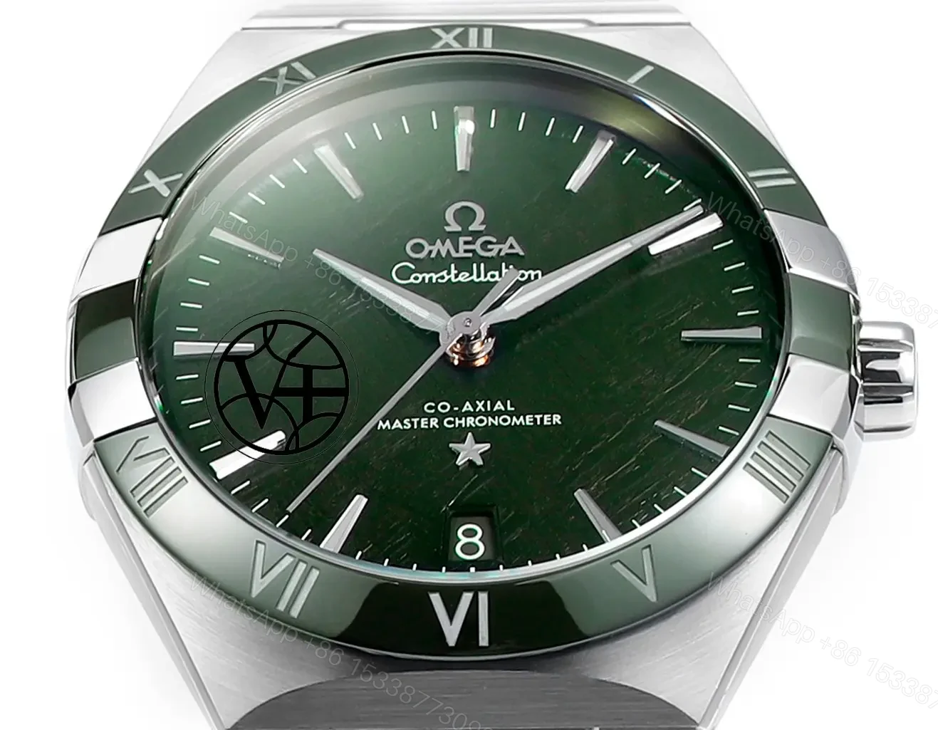 View 4 of Omega Constellation Super Clone Green Dial Steel Bracelet Premium 41MM OMEGA-CONST-GRN41-SS