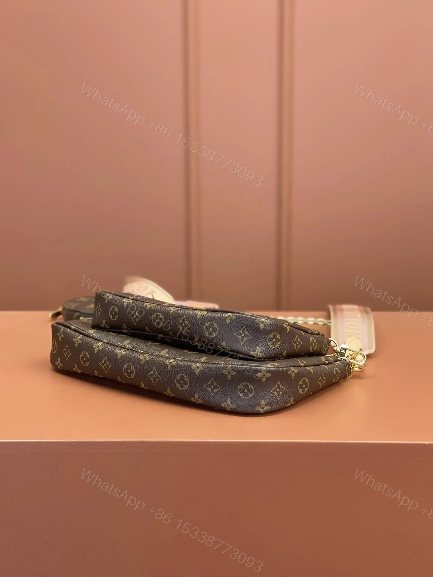 View 3 of Louis Vuitton LV Multi Pochette Handle Monogram Handbags 24x16x6cm