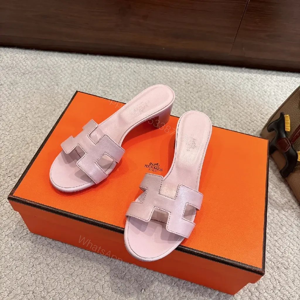 View 6 of Lavender Leather Slides with Block Heel – Luxurious Comfort