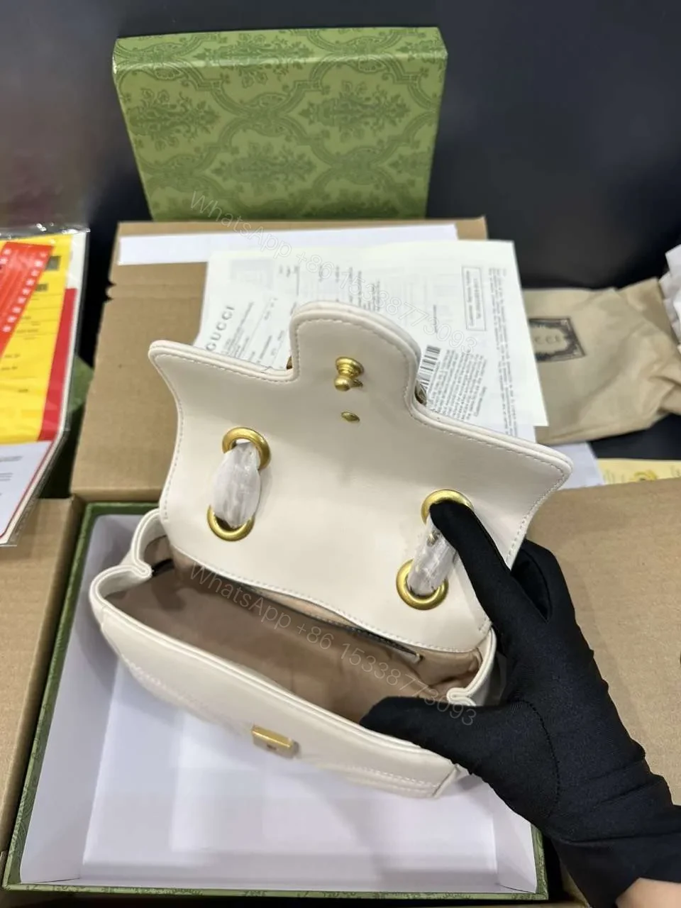 View 6 of Gucci Marmont High Quality White Women’s Handbag 22cm