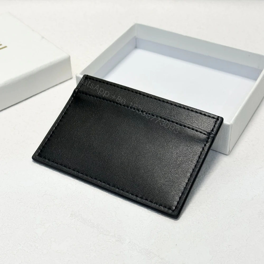 View 5 of CELINE CARD HOLDER IN SMOOTH LAMBSKIN TAN BLACK 9CM