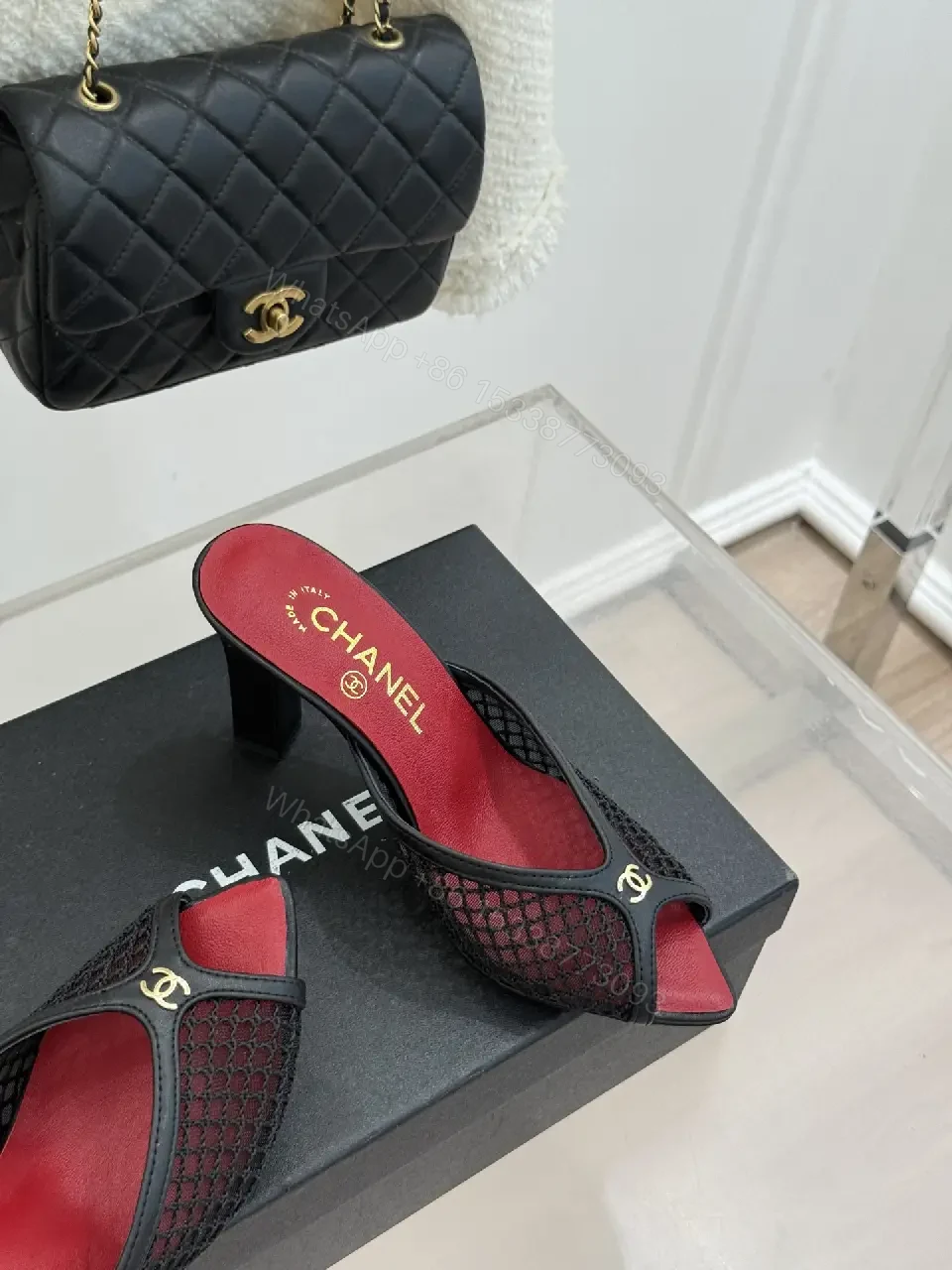 View 7 of Red Leather Modern Comfort Fit Mules
