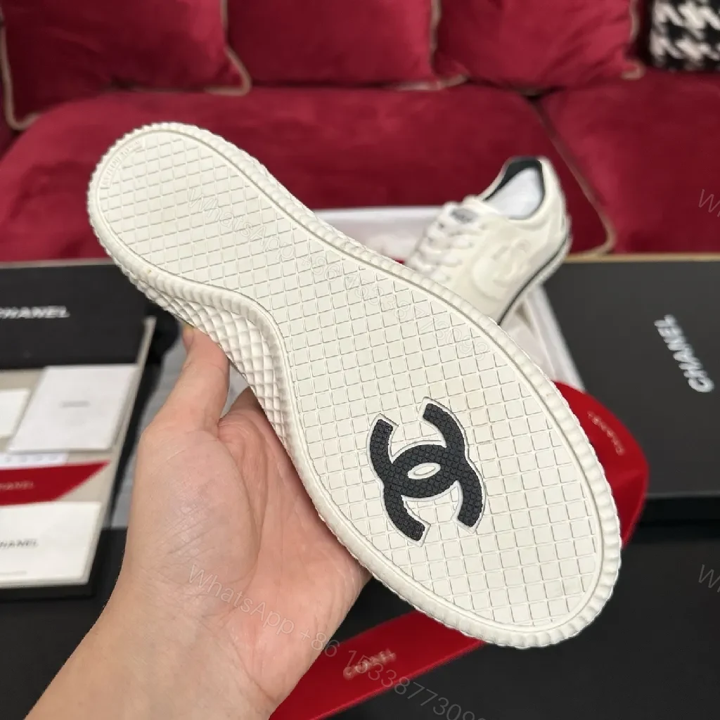 View 6 of Ivory Leather Cap-Toe Sneakers – Subtle Luxury, Everyday Style