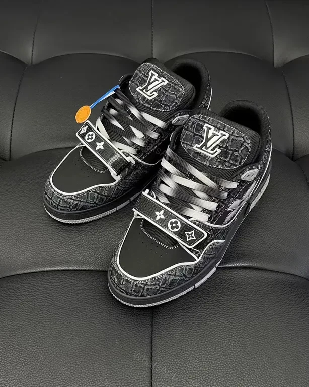 View 3 of Bold Monogram Luxe Sneakers: Signature Comfort High-Tops