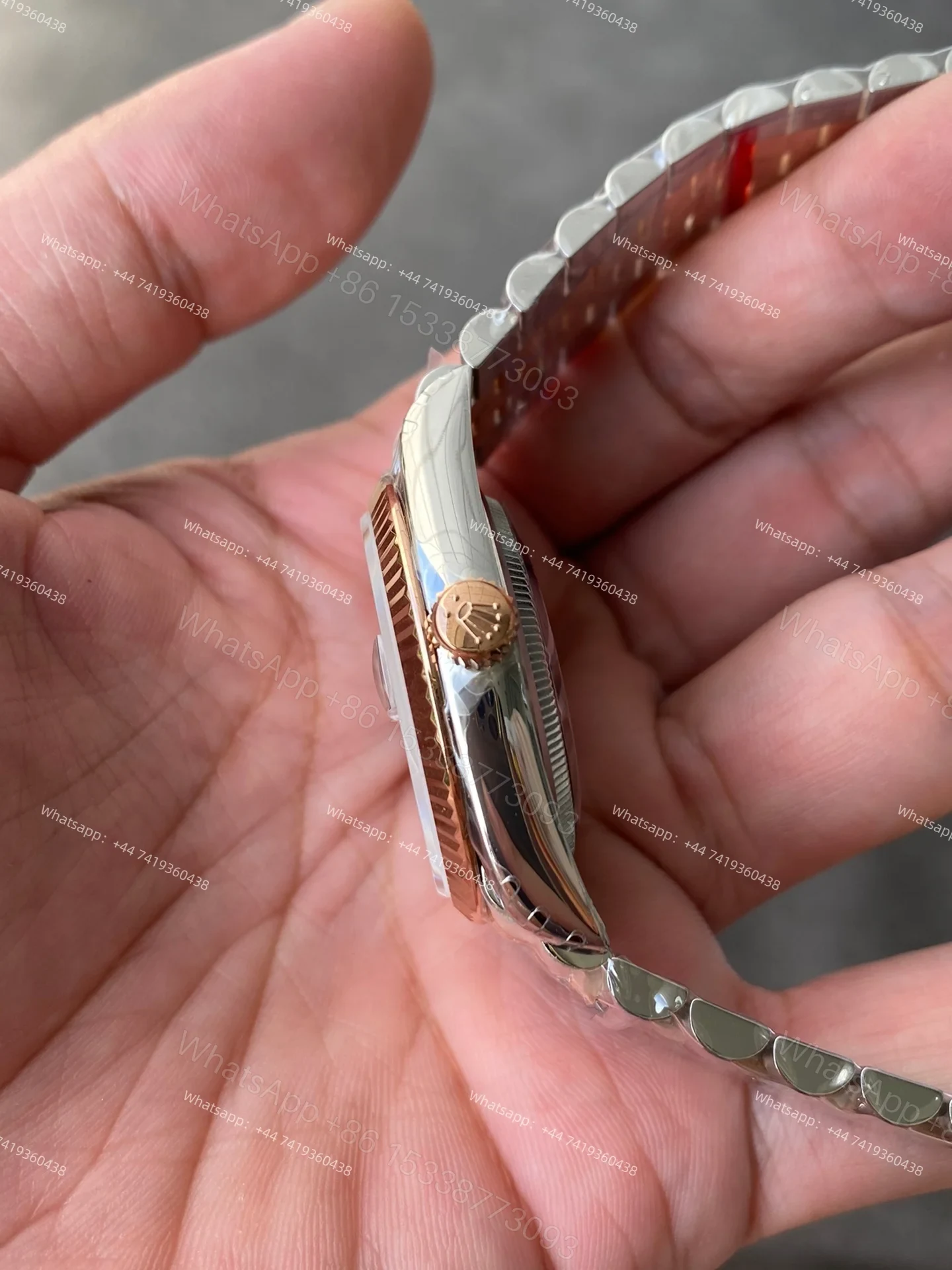 View 6 of Rolex Datejust M126231-0029 1:1 Replica Rose Gold Roman Gray Dial Jubilee 36MM 3235 Movement Super Clone Watch