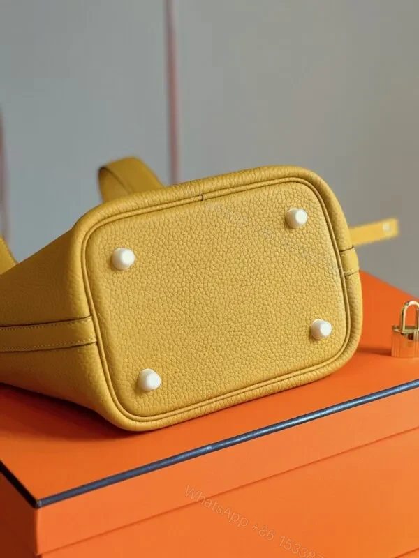 View 7 of HN 18 Yellow Togo leather Gold Hardware