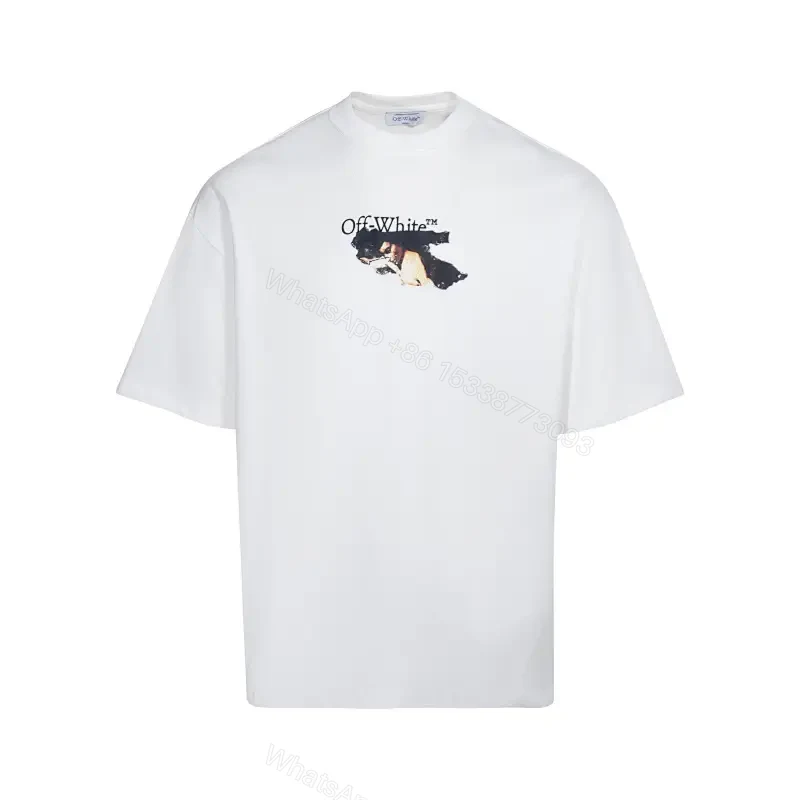 Minimalist White Cotton Tee - Subtle Logo, Modern Luxe — view 1
