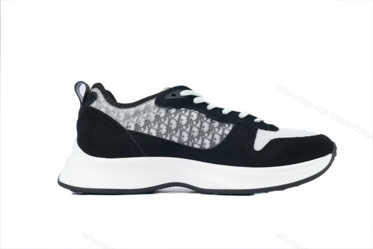 Dior B25 Oblique Runner Sneaker Black Suede 3SN259YUH_H960 — view 2