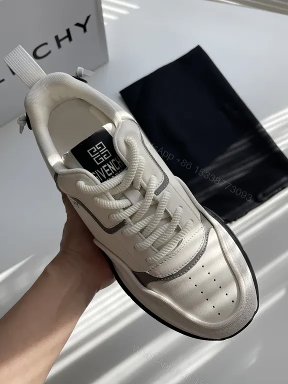 View 2 of Minimalist Contrast Runner: Premium Leather Sneakers with Subtle Branding