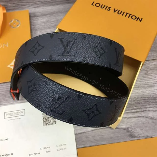 View 7 of LOUIS VUITTON INITIALES 40MM REVERSIBLE MONOGRAM CANVAS BELT – B90