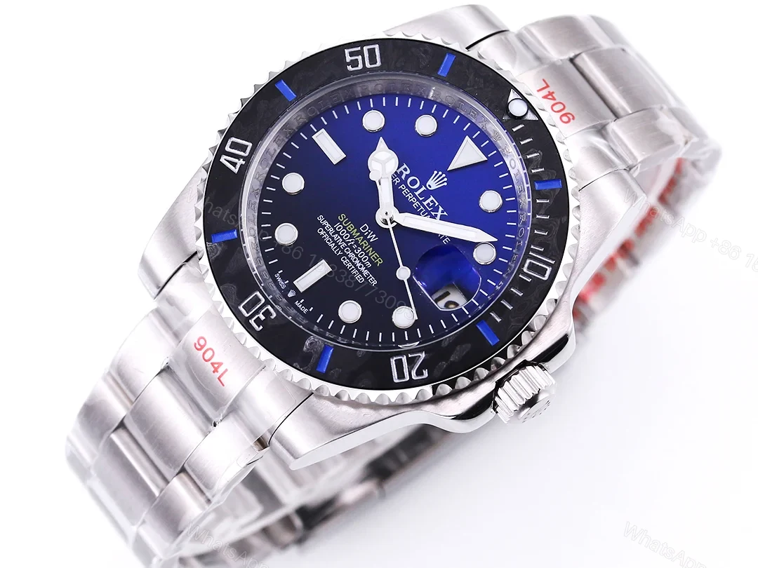 View 4 of Rolex Submariner DIW Carbon Fiber Gradient Blue Dial Custom Watch 40mm Ultimate Edition ROLEX-SUB-DIW-CARBON-BLU-40