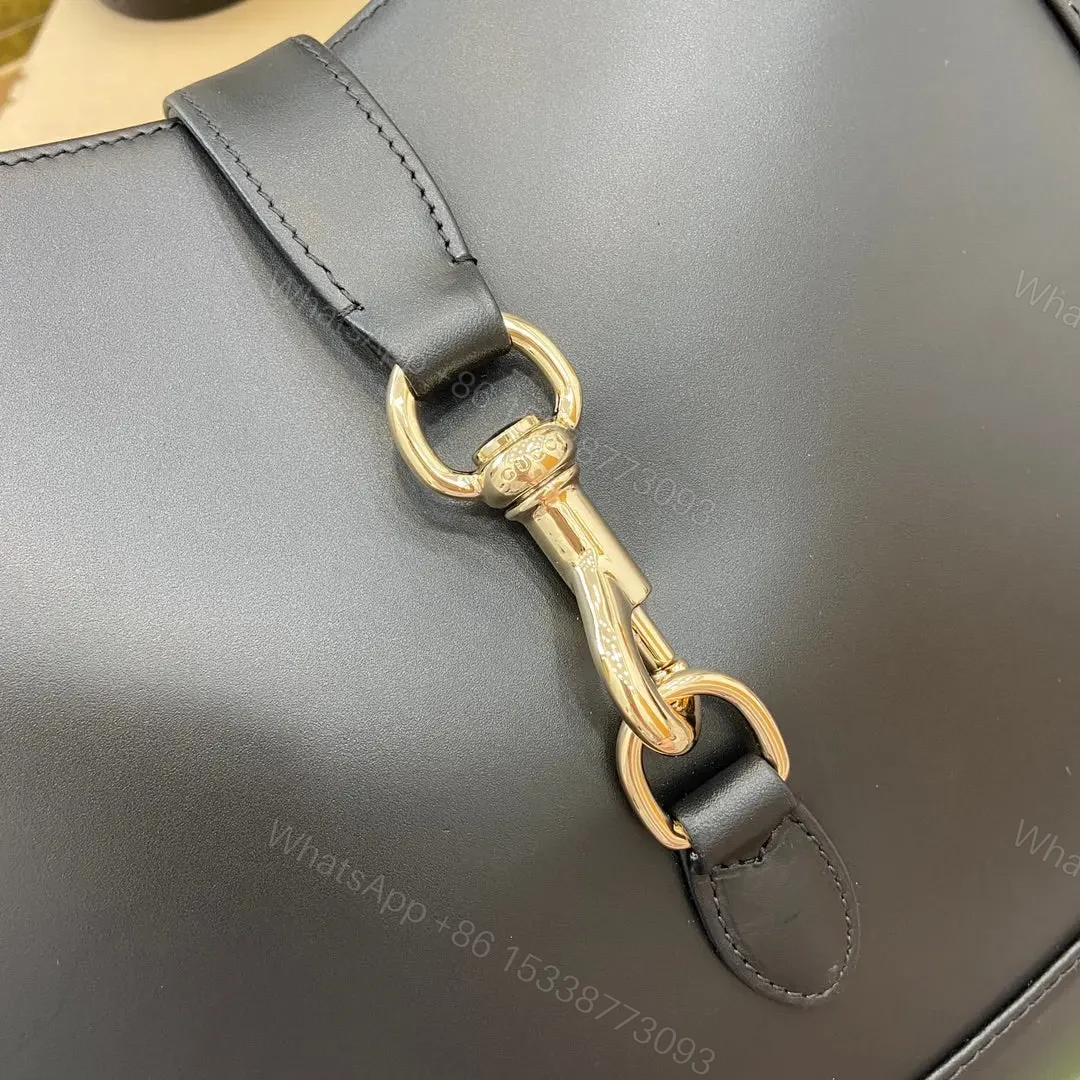 View 6 of JACKIE MEDIUM SHOULDER BAG 35 IN BLACK GOLD HARDWARE