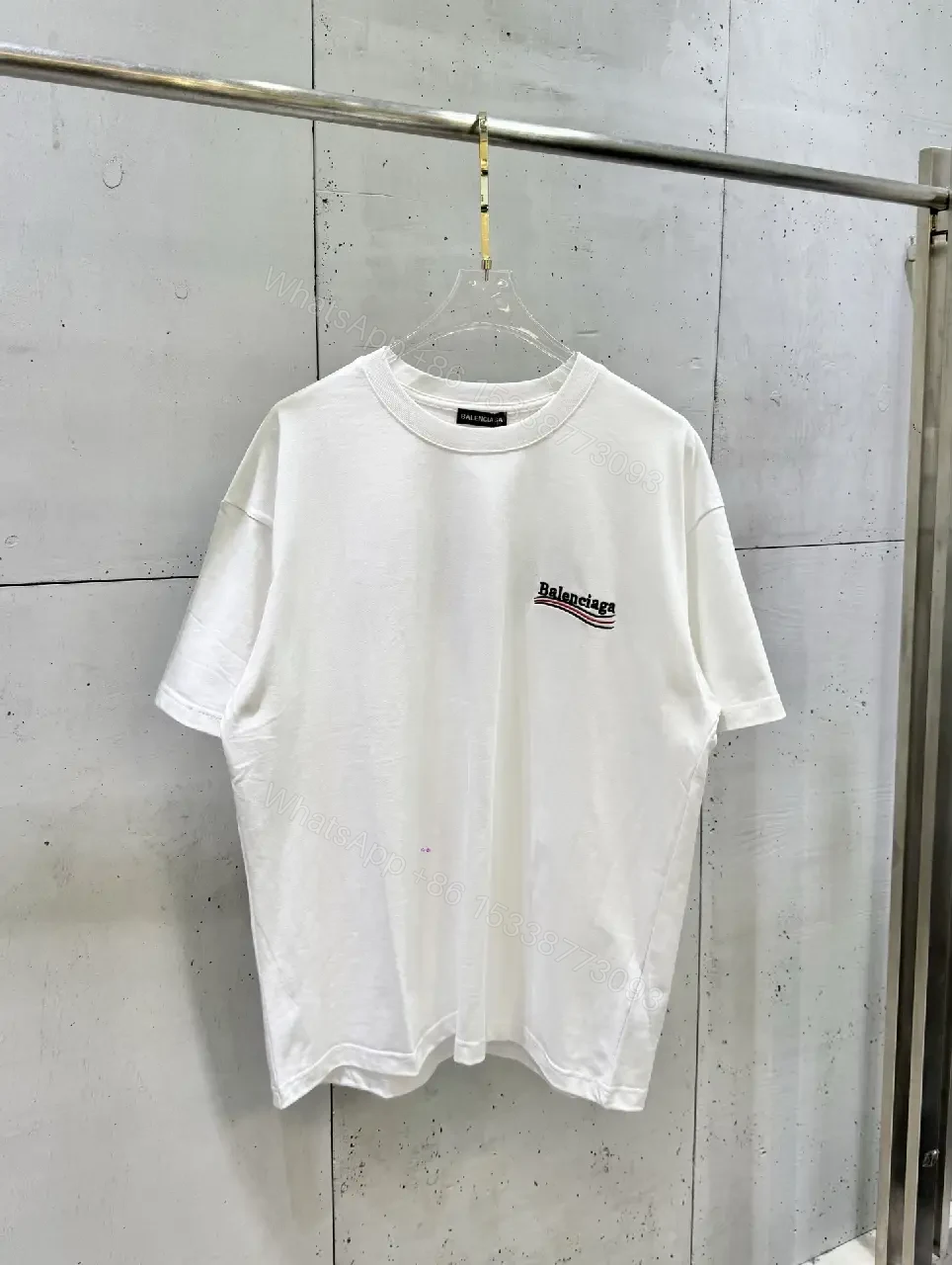 View 3 of Minimalist White Tee: Subtle Logo, Premium Cotton Short Sleeve Tee
