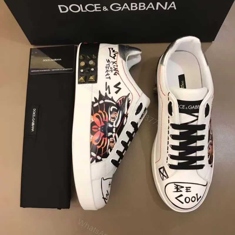 View 6 of DOLCE & GABBANA PORTOFINO SNEAKERS WITH APPLIQUS – DG019
