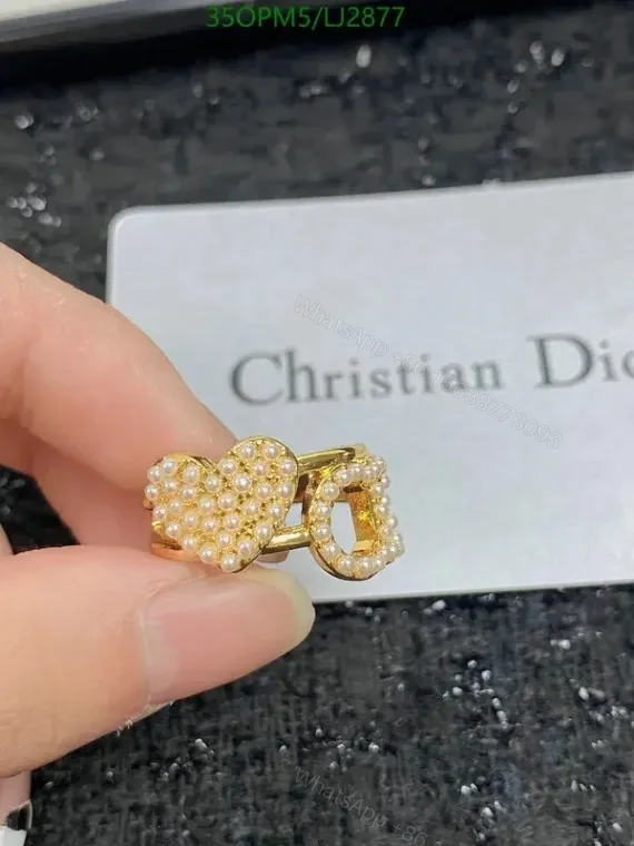 View 5 of Dior Gold Pearl Ring for Women – Model LJ2877