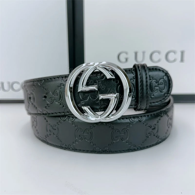 View 3 of GUCCI INTERLOCKING G BUCKLE BELT BLACK
