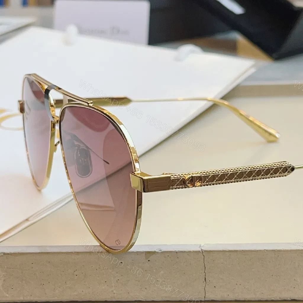 View 9 of Gold-Tone Aviator Sunglasses with Gradient Lenses, Luxe UV Protection