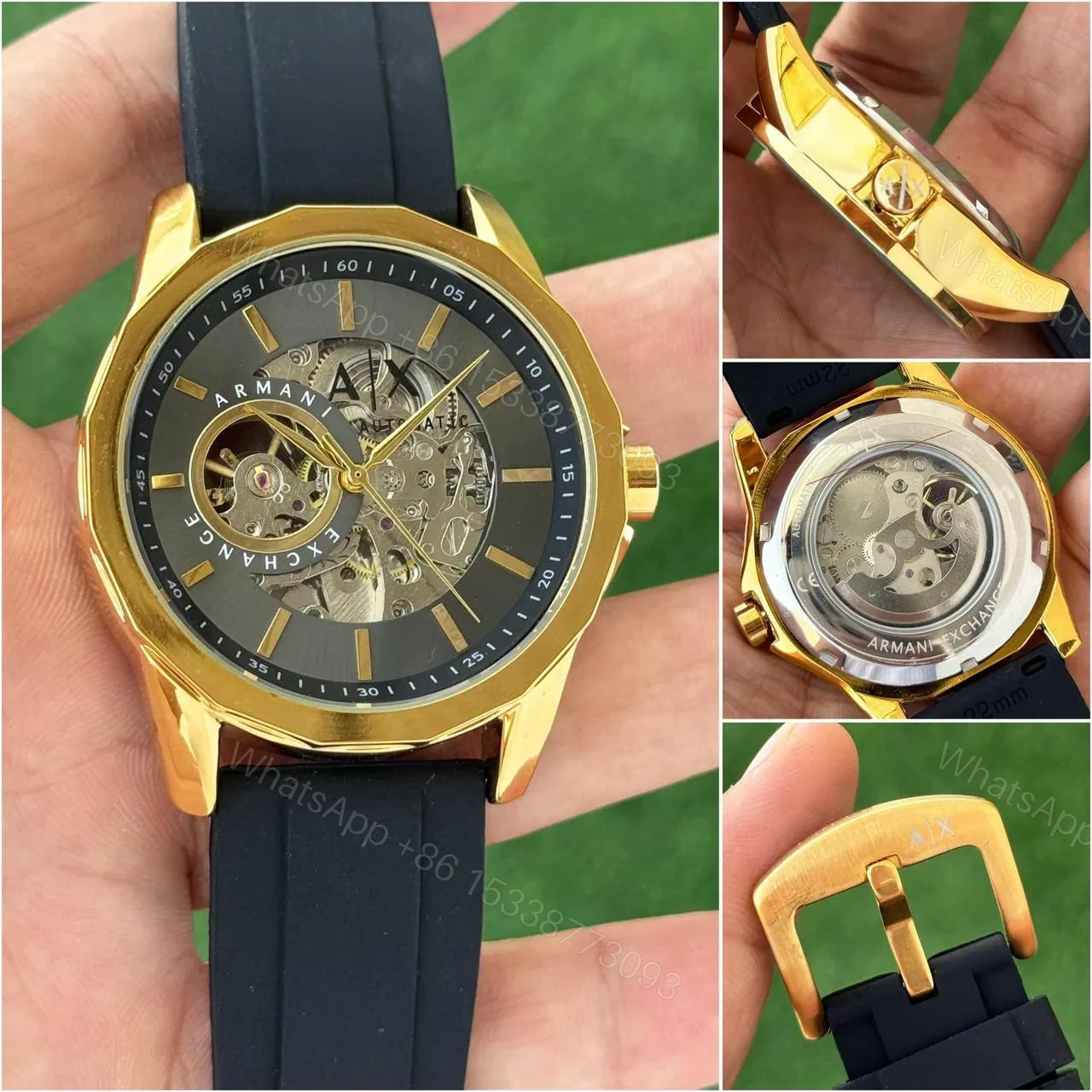 View 3 of Armani Exchange Black Strap