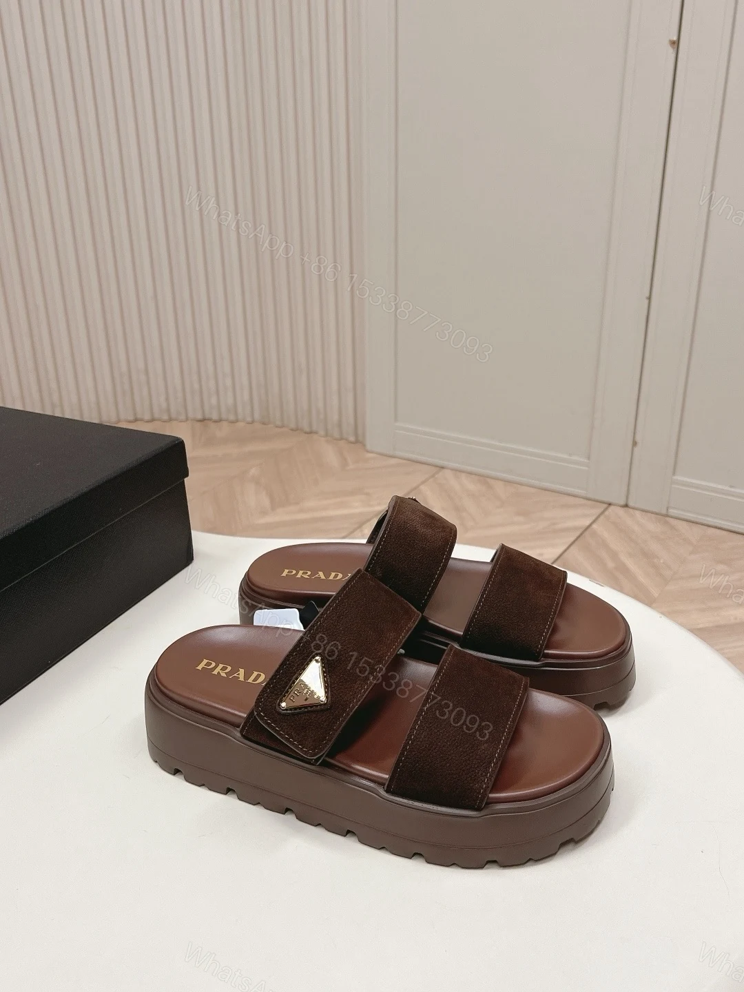 Prada Nubuck Slides — view 1