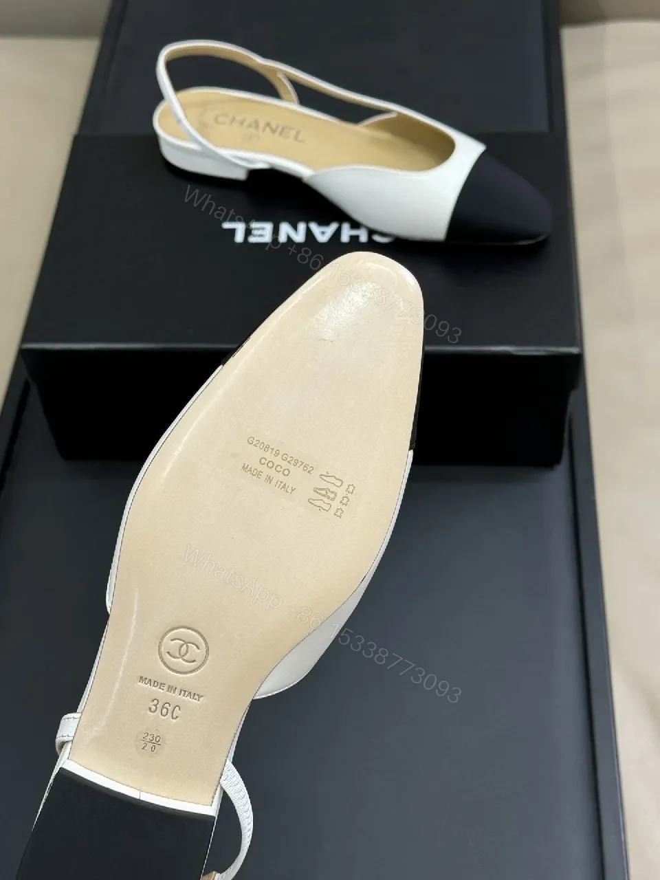 View 6 of Black & White Slingback Heels – Minimalist Style, All-Day Comfort