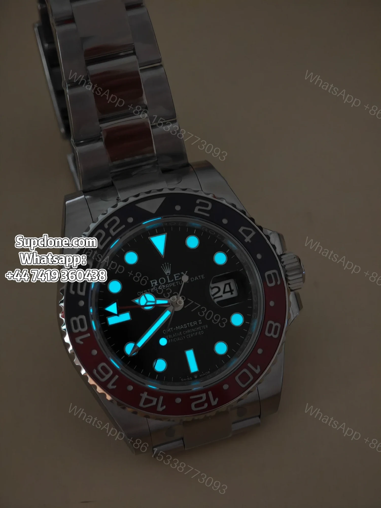View 8 of Rolex Super Clone Watches 1:1 Pepsi GMT-Master II 126710BLRO DD3285 Oyster V3
