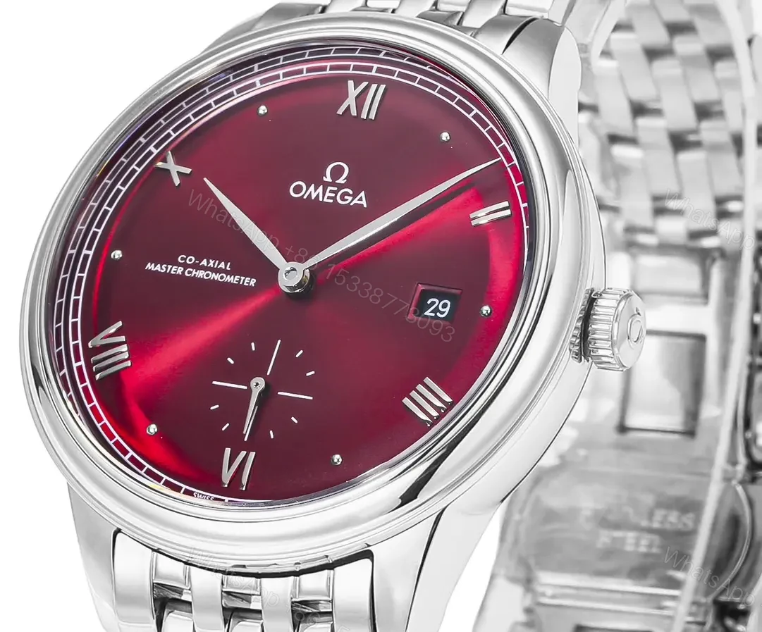 View 4 of Omega De Ville Prestige Automatic Red Dial Stainless Steel Men’s Watch 41mm