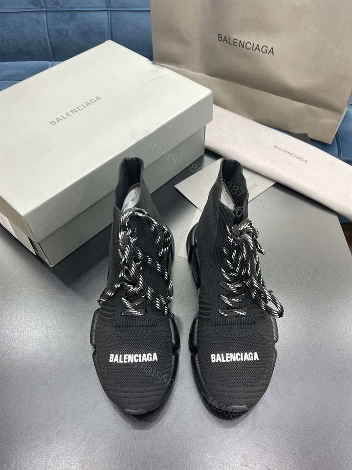 View 8 of BALENCIAGA MEN’S SPEED 2.0 LACE-UP SNEAKER IN BLACK – BB155