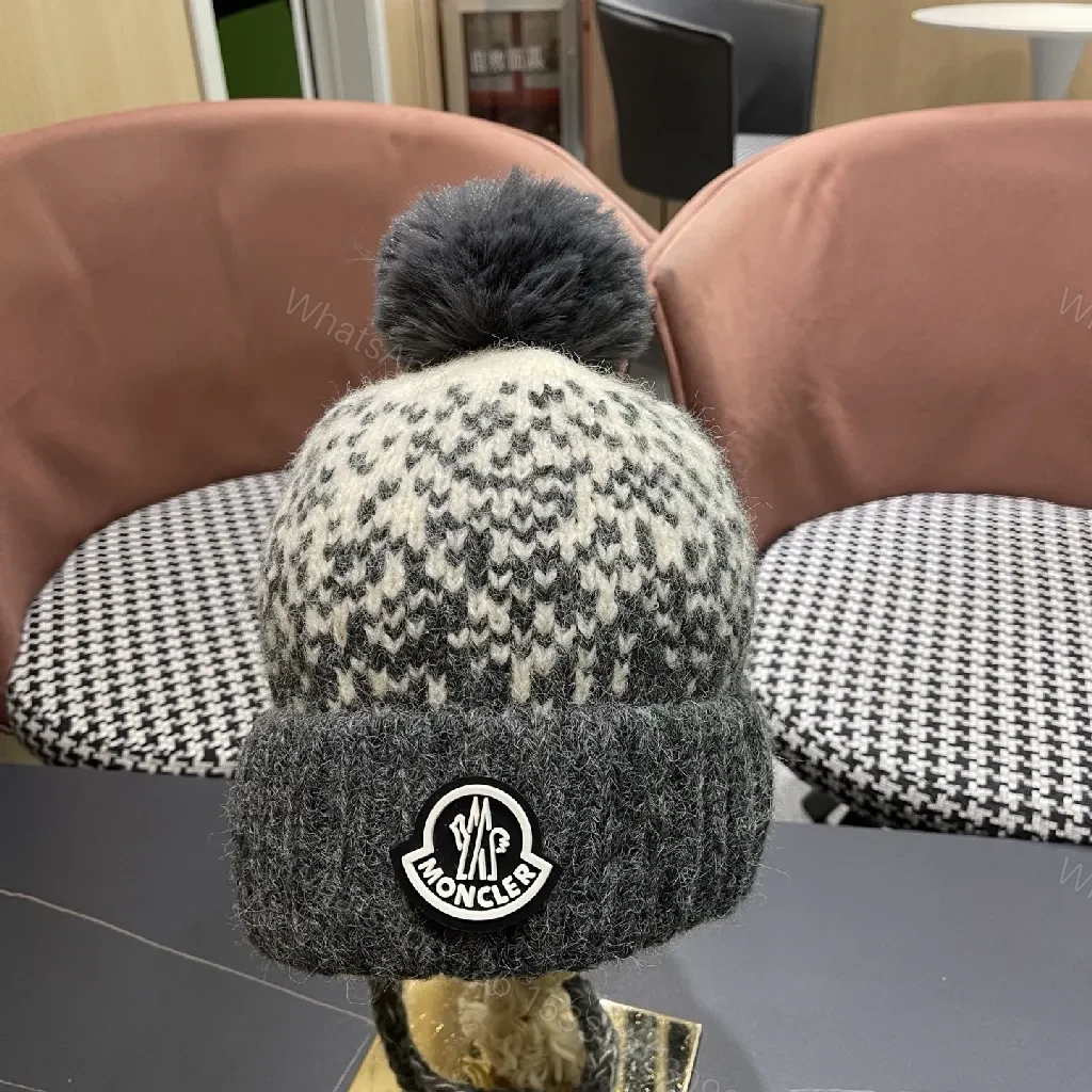 View 10 of Cozy Knit Beanie with Marled Texture & Pom-Pom Detail