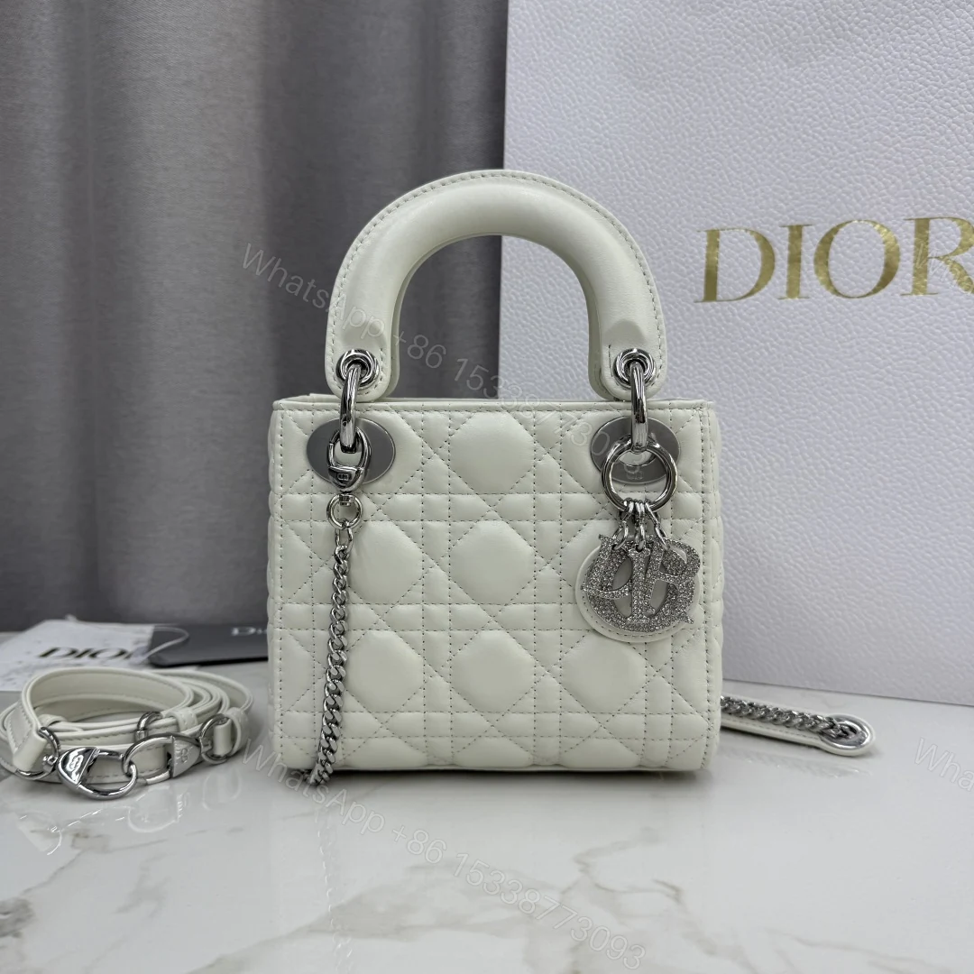Dior一比一白色Lady Dior女用皮革小包氣質優雅實用推薦 — view 1