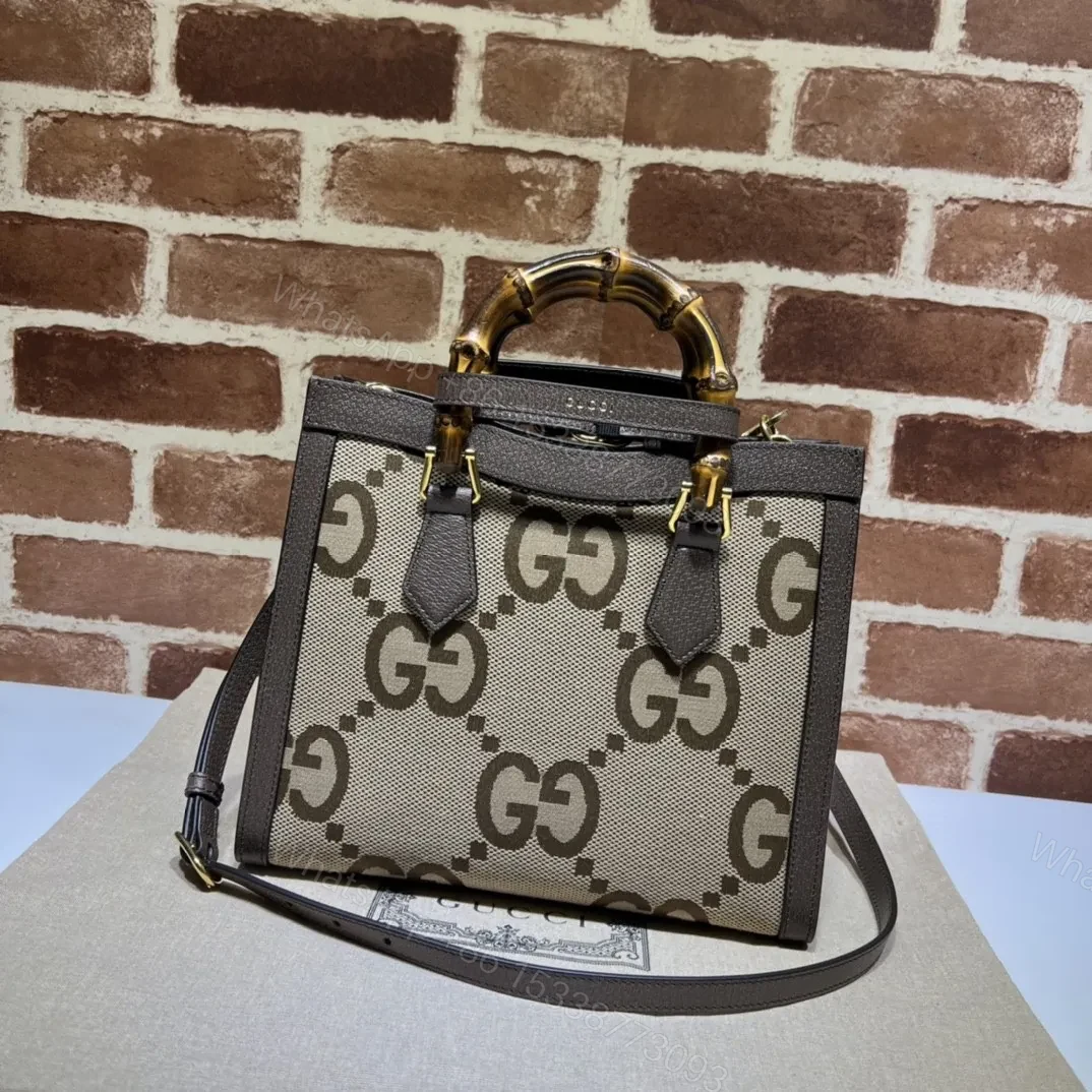 View 3 of Gucci Diana Jumbo GG Tote Bag Small Camel/Ebony