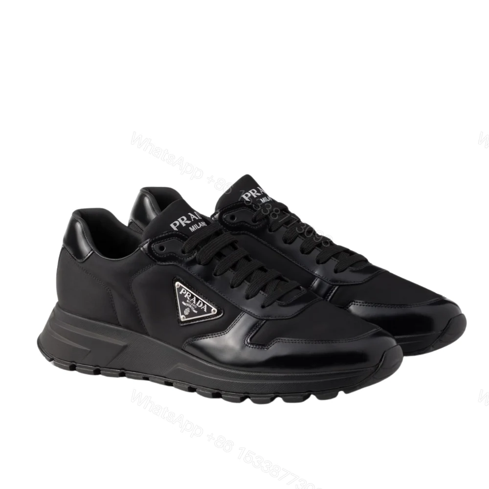 Prada Prax 01 Re Nylon And Brushed Leather Sneaker Black 2EE369 3LF5 F0632 F G000 — view 1