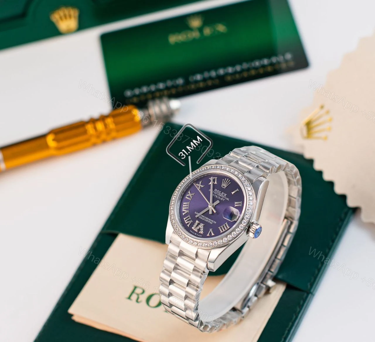View 8 of Rolex Datejust 31 White Dial Jubilee Women’s Watch