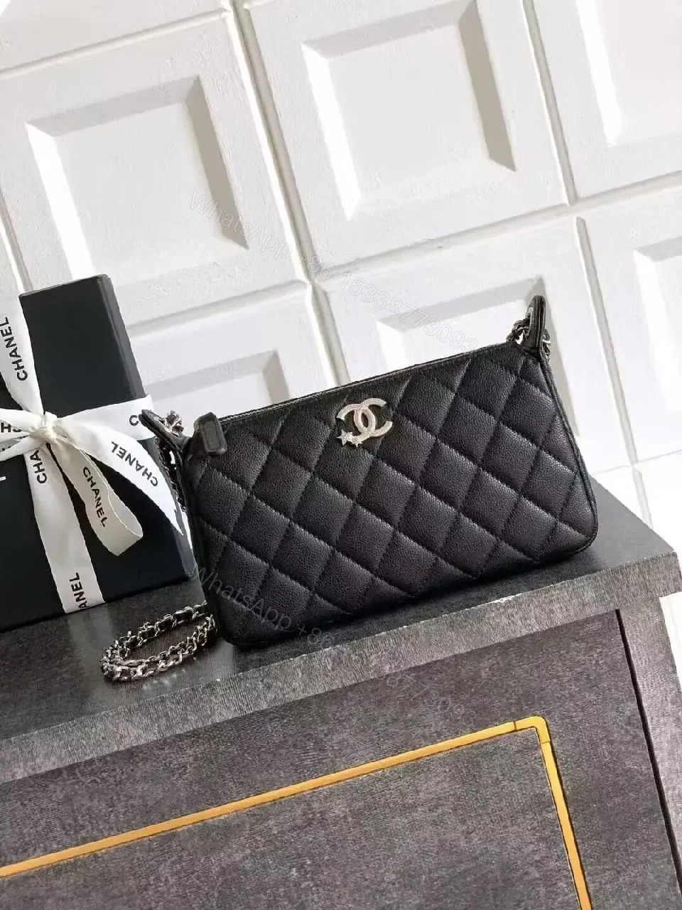 Chic Quilted Leather Crossbody Bag - Iconic CC Hardware — view 1