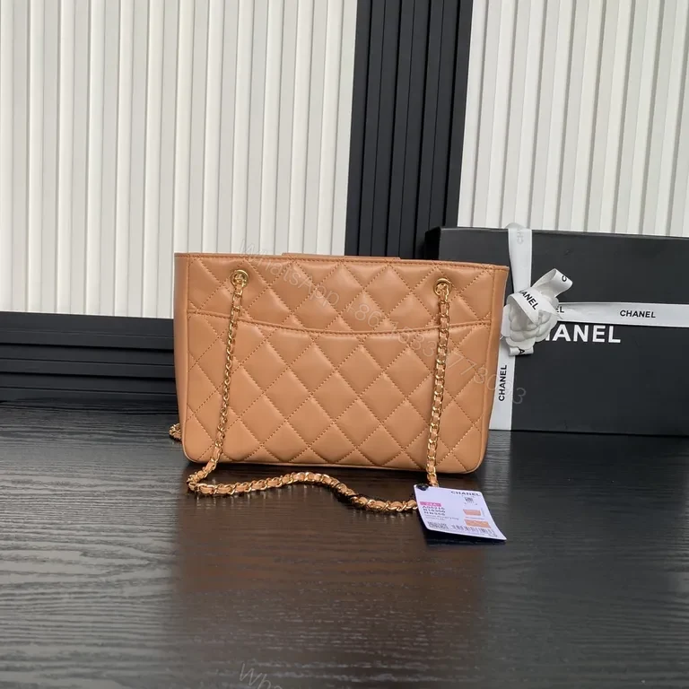 View 2 of Chic Quilted Leather Shoulder Bag - Luxury Chain Strap Sling