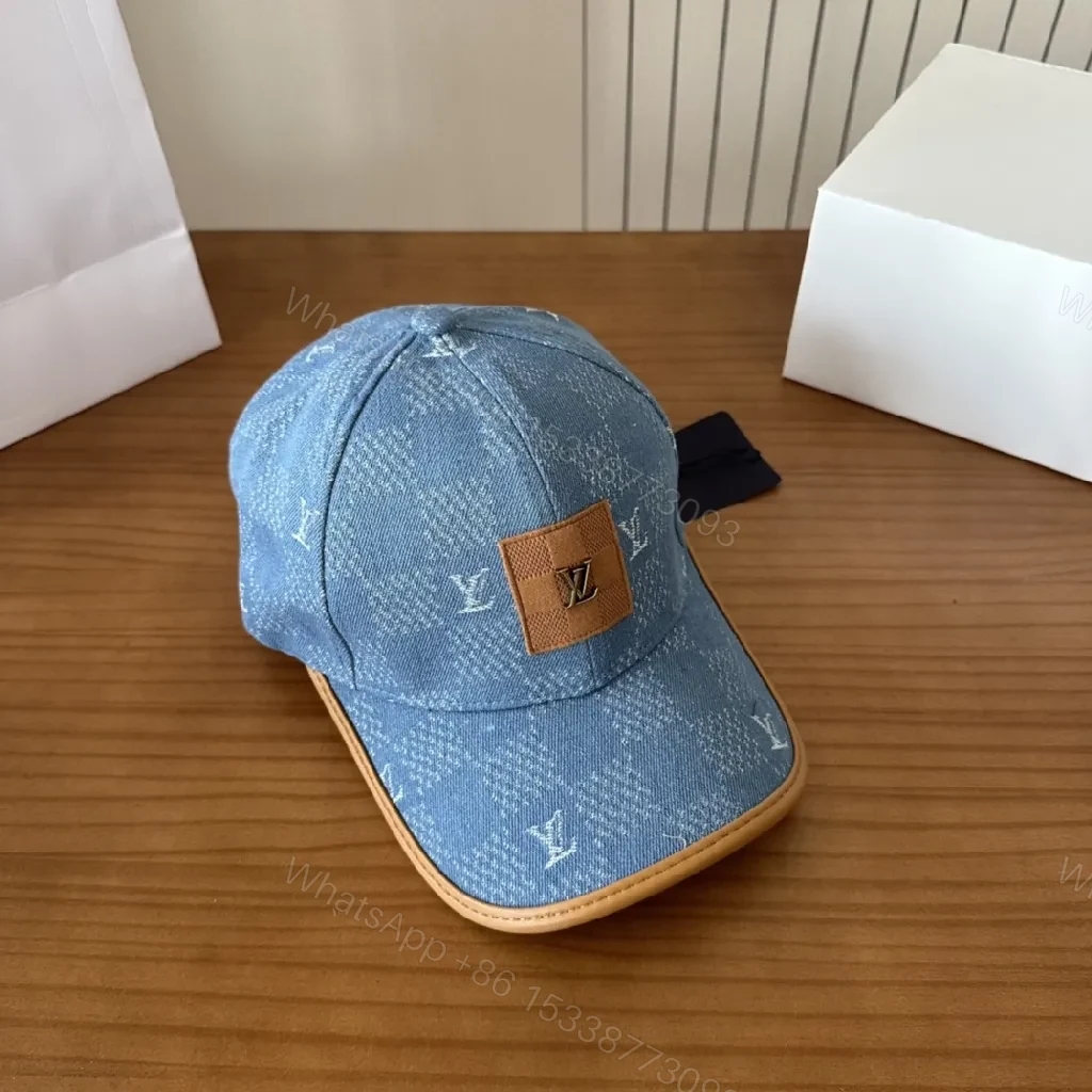 View 9 of Denim Monogram Cap: Modern Luxe, Durable, Everyday Wear