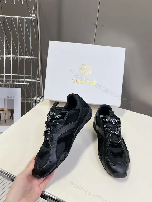 View 7 of Black Velocity Runner: Versace-Inspired Luxury Sneaker