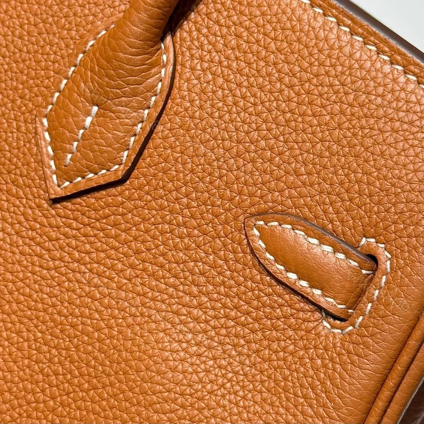 View 9 of HN 25 IN BURNT ORANGE CALFSKIN GOLD HARDWARE